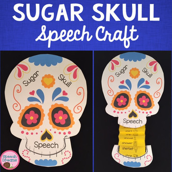 Preview of Speech Therapy Sugar Skull Craft for Day of the Dead: Possessive Nouns plus more