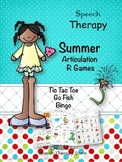 Speech Therapy Summer Articulation R Games