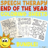 Speech Therapy Summer Coloring Pages Bundle- Memorial Day,