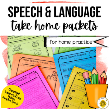 Preview of Speech Therapy Take Home MEGA Packet | Homework