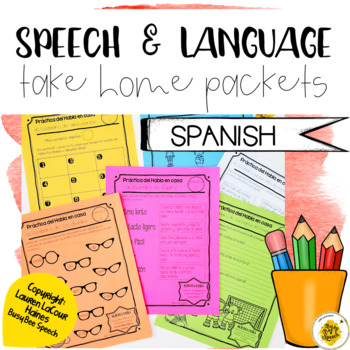 Preview of Speech Therapy Take Home Packet SPANISH