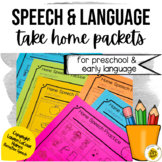 Speech Therapy Take Home Packet for Preschool & Early Language