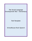 Speech Therapy Template - SLDT:E - Social Language Develop