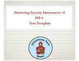 Speech Therapy Testing Template: Stuttering Severity Instr