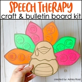 Speech Therapy Thanksgiving Turkey Craft Template & Bullet