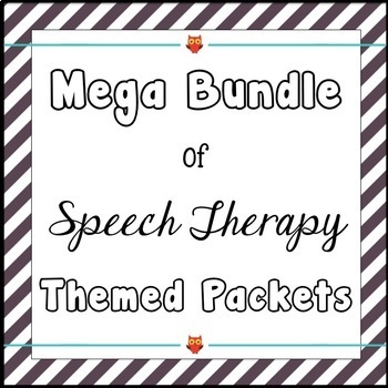 Preview of Speech Therapy Themed Packets Bundle