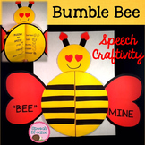 Speech Therapy Valentines Day Activity with 100th Day Bee Craft