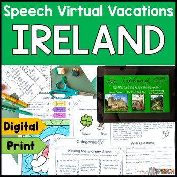 Preview of Speech Therapy Virtual Vacation - Ireland MIXED GROUPS, Articulation & Language