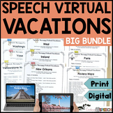 Preview of Speech Therapy Virtual Vacations BUNDLE Mixed Groups - Articulation & Language