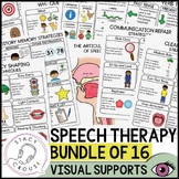 Speech Therapy Visual Supports Bundle Articulation Languag