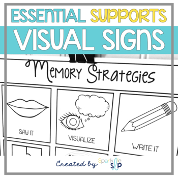 Preview of Speech Therapy Visuals | Visual Support Signs Posters | Back to School
