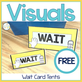 Preview of Speech Therapy Visuals | Wait Card Tents | FREE