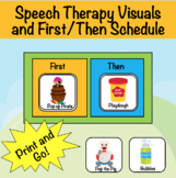 Speech Therapy Visuals and First/Then Schedule- FREE