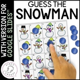 Snowman Speech Therapy Winter Game Language Printable Digi