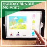 Speech Therapy and Holiday Bundle No Print AAC Core Vocabulary