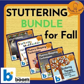 Preview of Speech Therapy for Stuttering- Fall Activities!
