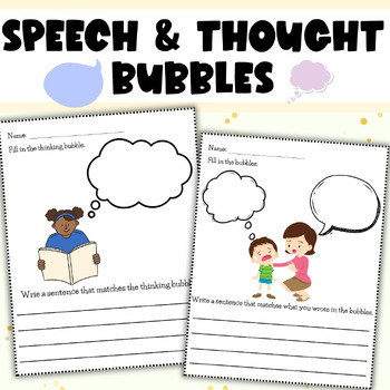Preview of Speech & Thought Bubbles - Creative Writing!