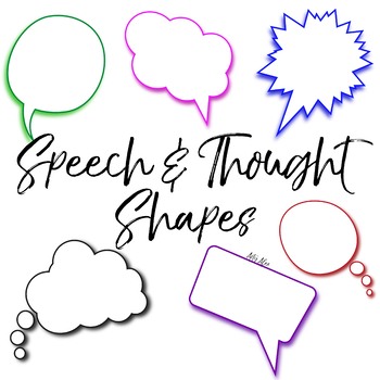 Preview of Speech & Thought Shapes / Bubbles