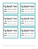 Speech Time Reminder Cards