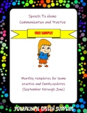 Speech To Home Communication - SAMPLE FREEBIE!