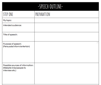 speech writing template ks2