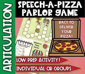 Preview of Speech-a-Pizza Parlor Game for Articulation