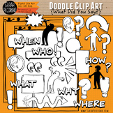 Speech and Conversation Doodle Clip Art Collection