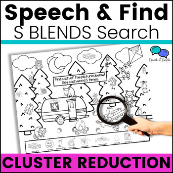 Preview of Speech and Find - S Blends - Articulation Worksheets - Find It - Speech Therapy
