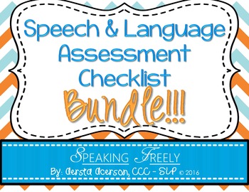 Preview of Speech and Language Assessment Checklist: BUNDLE