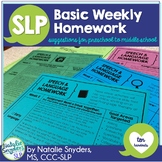 Speech and Language - Basic Homework - 10 Weeks