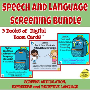 Preview of Speech and Language Early Childhood Digital Screening Bundle