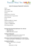Speech and Language Evaluation Template (SLP)