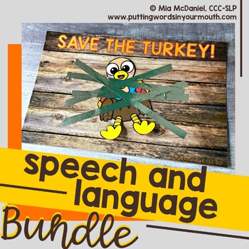 Preview of Speech and Language Games Save the Turkey BUNDLE
