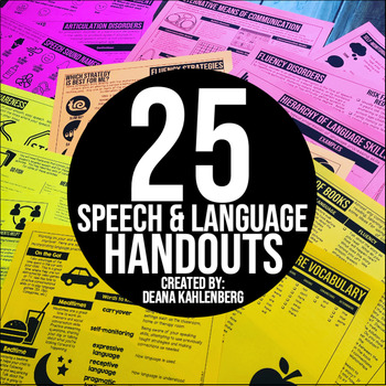 Preview of Speech and Language Handouts for Parents