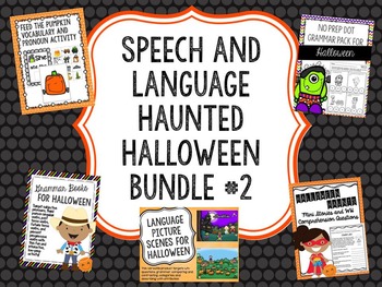 Preview of Speech and Language Haunted Halloween Bundle #2