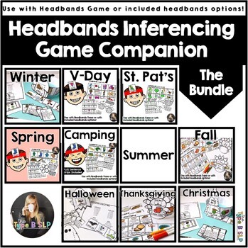 Preview of Speech Therapy Making Inferences: Hedbanz Companion Growing Bundle