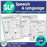 Speech and Language Home Suggestions for Emergencies for S