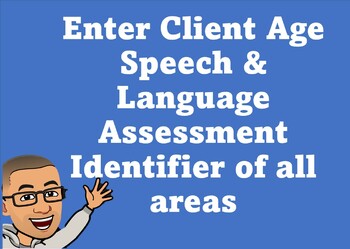Preview of SLP Assessment Finder by Age, Speech and Language (Interactive)