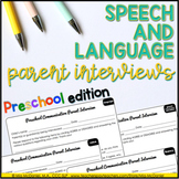 Speech and Language Parent Interviews | Preschool