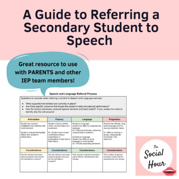 how to get a speech and language referral