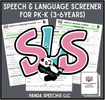Preview of Speech and Language Screener for Ages 3-6 *Updated
