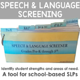Speech and Language Screening Pre-K through 5th Grade