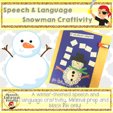 Speech and Language Snowman Craftivity
