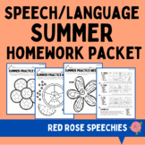 Speech and Language Summer Homework Packet - Summer Speech