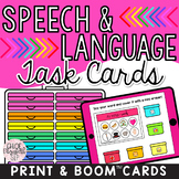 Speech and Language Task Cards! DIGITAL & PRINT!