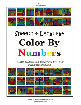 Preview of Speech and Language Color by Numbers