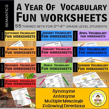 Preview of Speech and Language Therapy Vocabulary Full Year Bundle