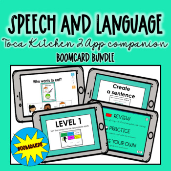 Preview of Speech and Language Toca Kitchen 2 App Companion Bundle