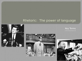 Preview of Speech and Rhetoric Vocabulary Terms PowerPoint