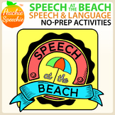 Speech at the Beach - No Prep Speech and Language